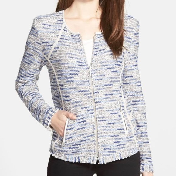 NIC+ZOE Jackets & Blazers - NIC+ZOE Heat Mist Tweed Spring Zip Up Jacket